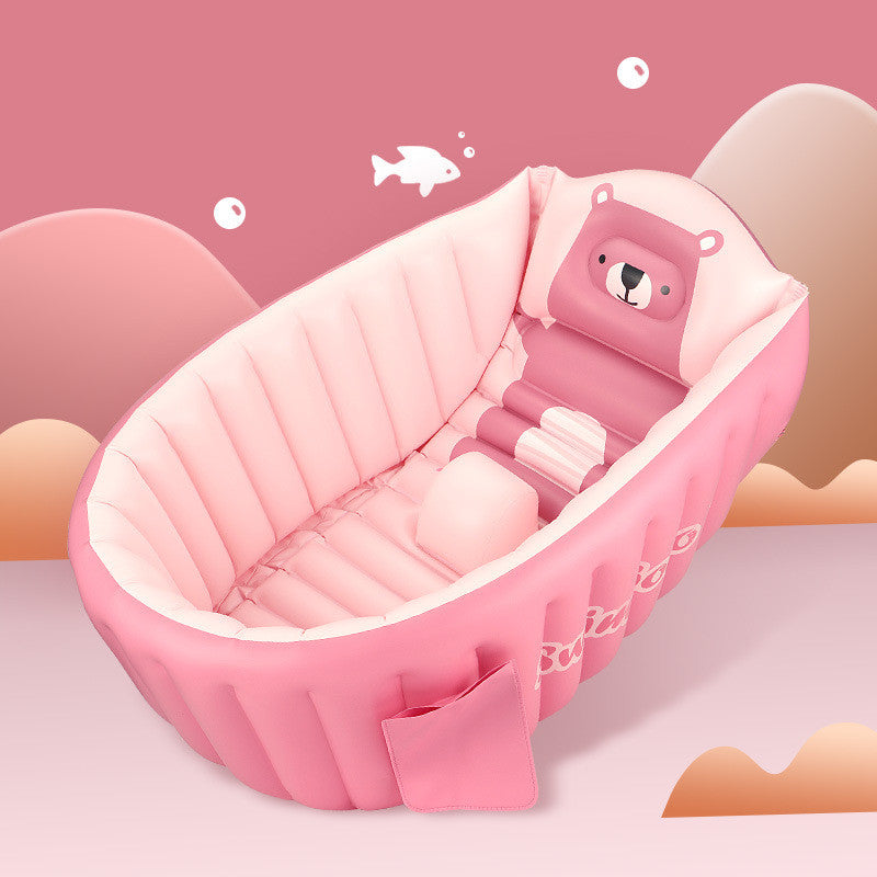 Inflatable Baby Bathtub Foldable Thick Cushion