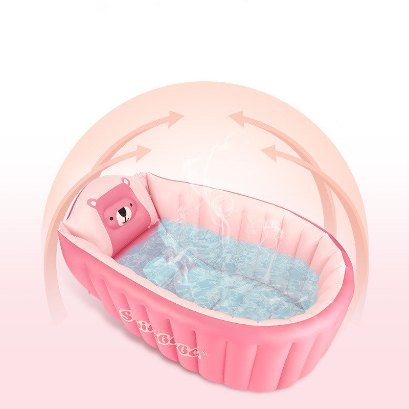 Inflatable Baby Bathtub Foldable Thick Cushion