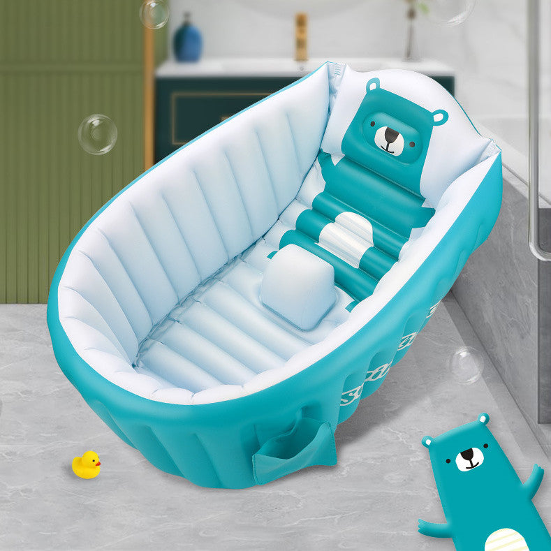 Inflatable Baby Bathtub Foldable Thick Cushion