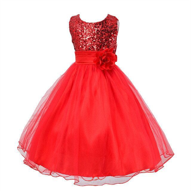 Baby Sequin Princess Dress for Girls Party Wear