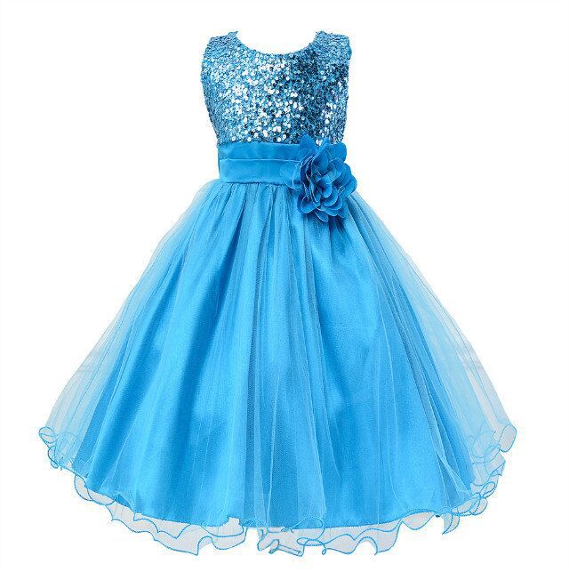 Baby Sequin Princess Dress for Girls Party Wear