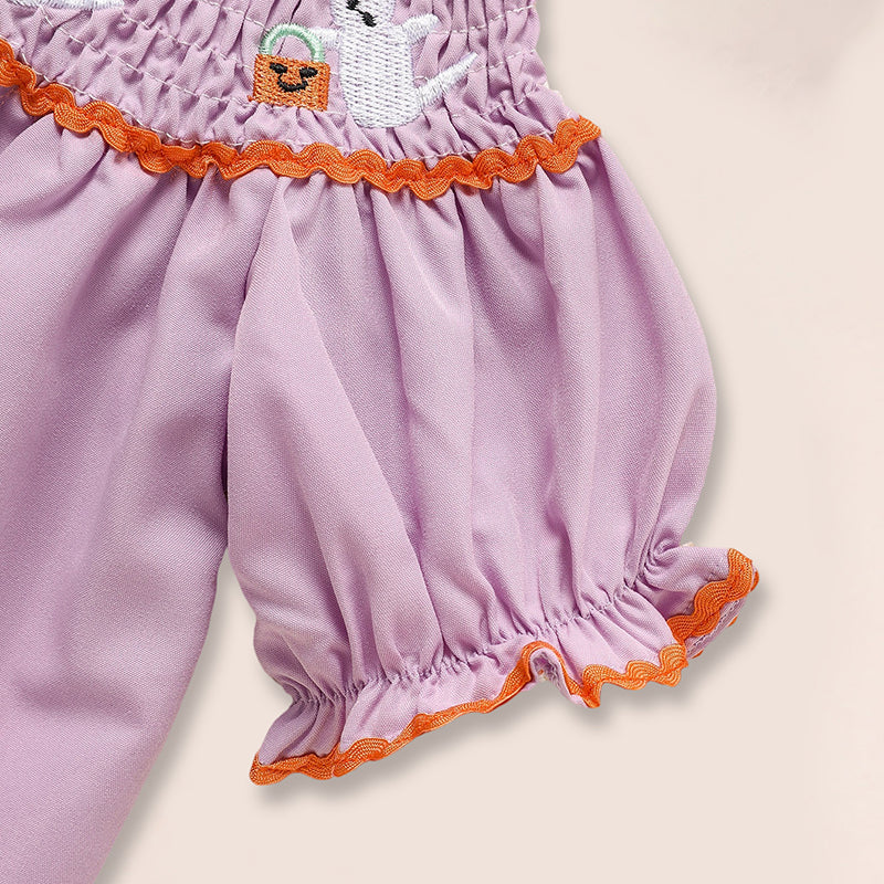 Infant Baby Girls Ghost Halloween Dress & Headband Set