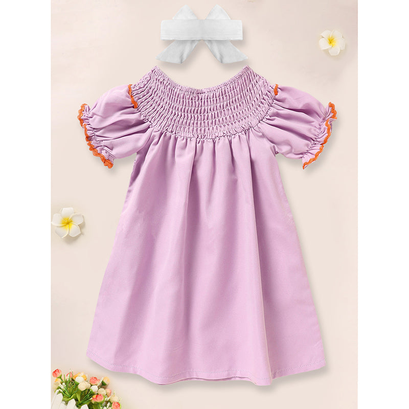 Infant Baby Girls Ghost Halloween Dress & Headband Set