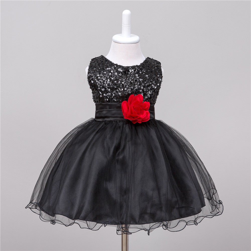 Baby Sequin Princess Dress for Girls Party Wear