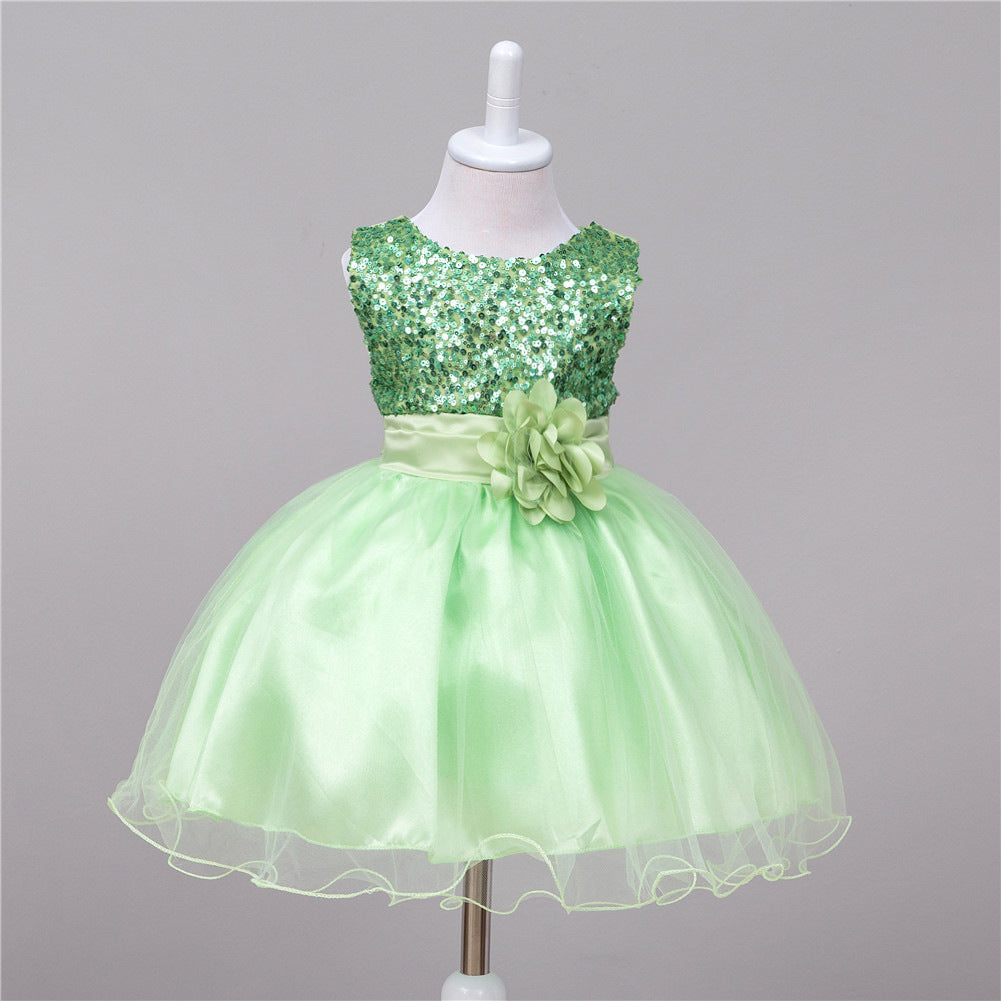 Baby Sequin Princess Dress for Girls Party Wear