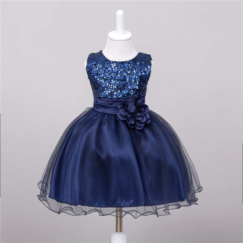 Baby Sequin Princess Dress for Girls Party Wear