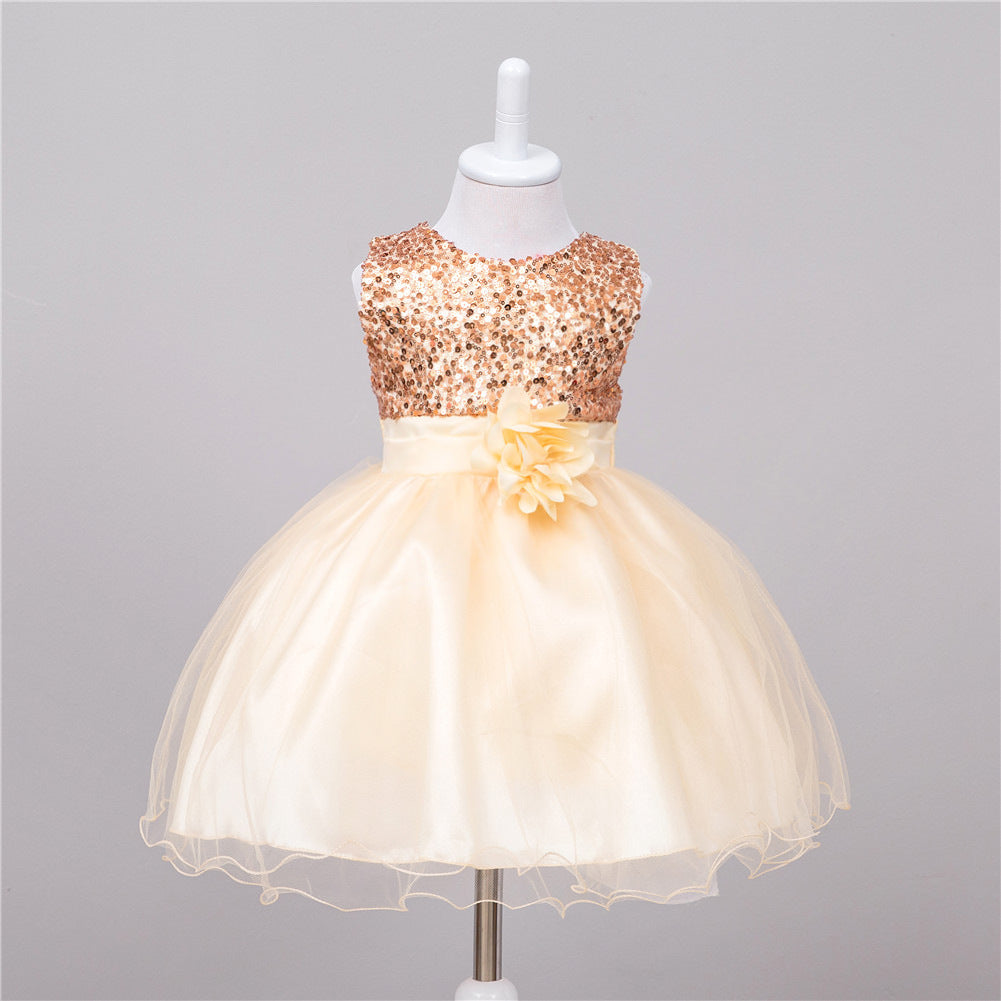 Baby Sequin Princess Dress for Girls Party Wear