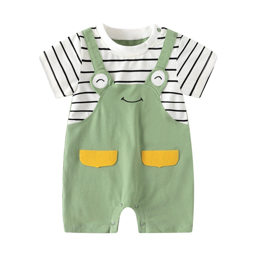 Summer Baby Cotton Jumpsuit Short Sleeve