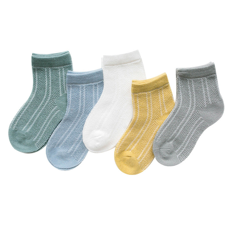 Breathable Soft Cotton Baby Socks – Multi-Size Pack