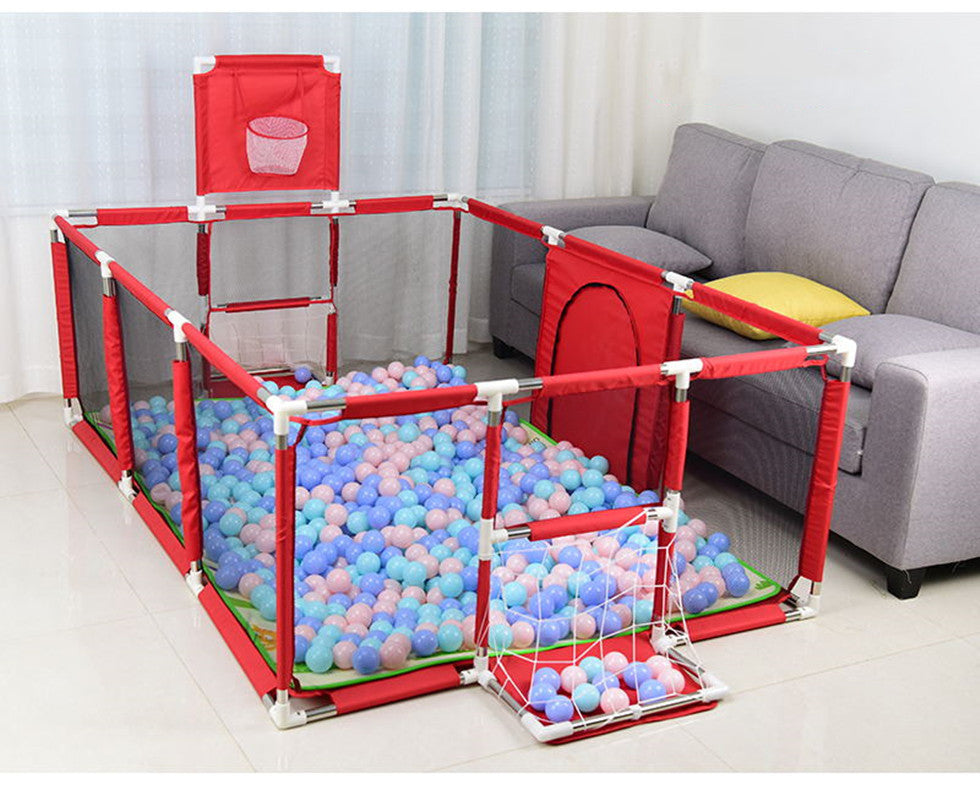 Large Baby Playpen with Football & Basketball Net