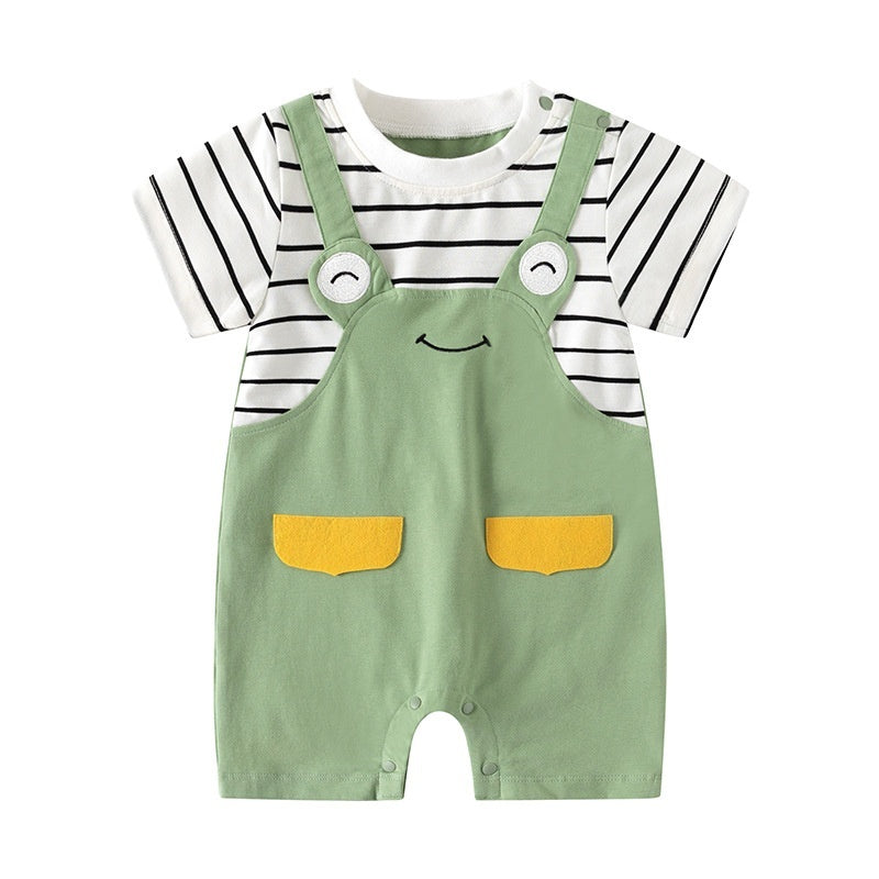Summer Baby Cotton Jumpsuit Short Sleeve