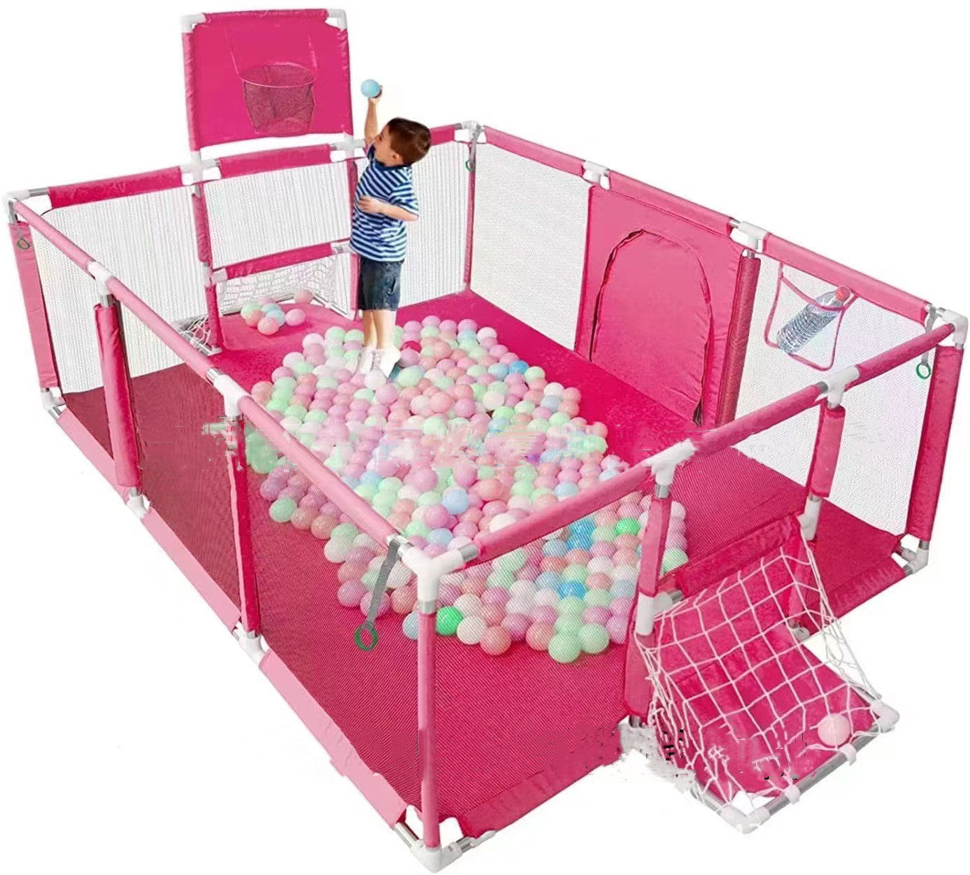 Large Baby Playpen with Football & Basketball Net